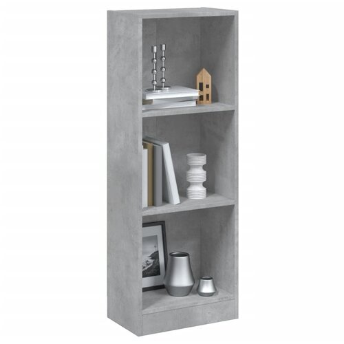 Furnova Knjižna omara 3-nadstropna betonsko siva 40x24x109 cm, (21950736) Slike