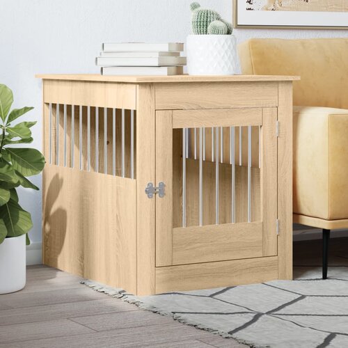 vidaXL Boks za psa sonoma hrast 64,5x80x71 cm inženirski les Cene