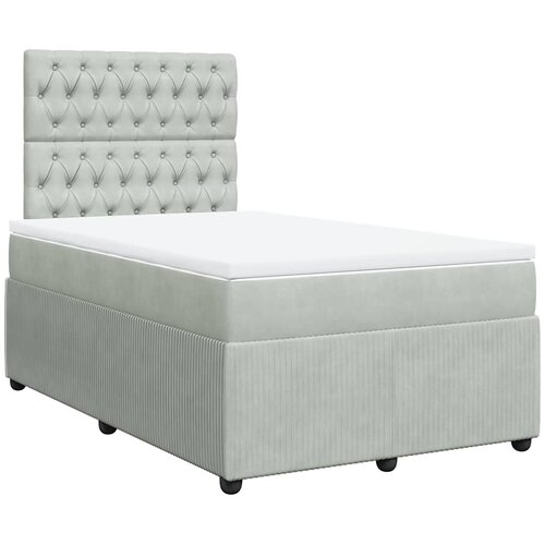 Box spring krevet s madracem svjetlosivi 120x200 cm bar&amp;scaron;unasti Slike