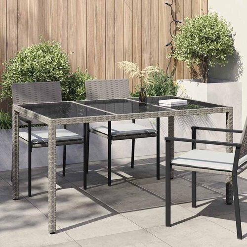  Stol za vrt Siva 150 x 90 x 75 cm poliratan Cijene