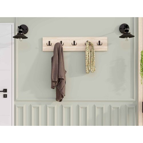 Hanah home Zidni čiviluk Besli, 80x17x1.8 cm, Boje hrasta Slike