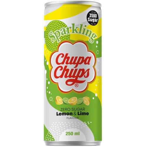 chupa Chups, gazirano bezalkoholno piće sa ukusom limuna i limete, 250ml Slike