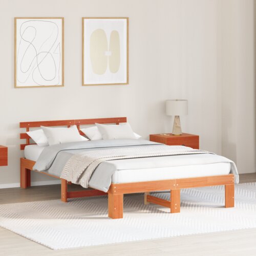  Konstrukcija postelje Rjava 120 x 190 cm Trden borov les, (5000022654) Cene