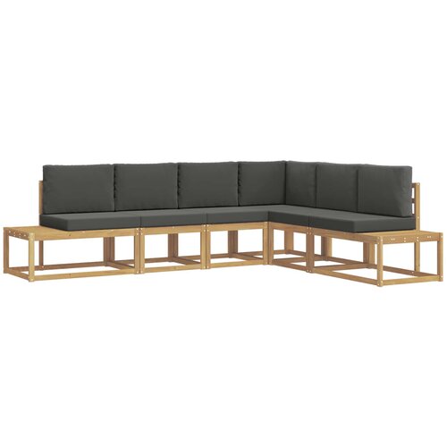 VidaXL Set vanjskih sofa 4 Komad Bijela i antracit Poliester - bijela i antracit Slike