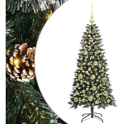 vidaXL Umestno božično drevo med 150 LED Zelena 55 x 55 x 120 cm, (5000067900) Cene