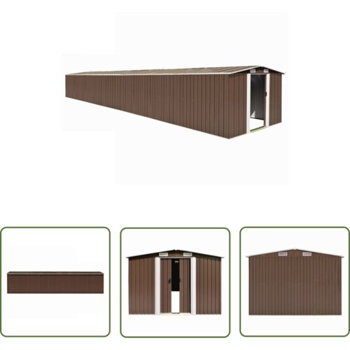  The Living Store Vrtna lopa rjava 257x990x181 cm pocinkano jeklo - Vrtna Lopa, (21745224) Cene
