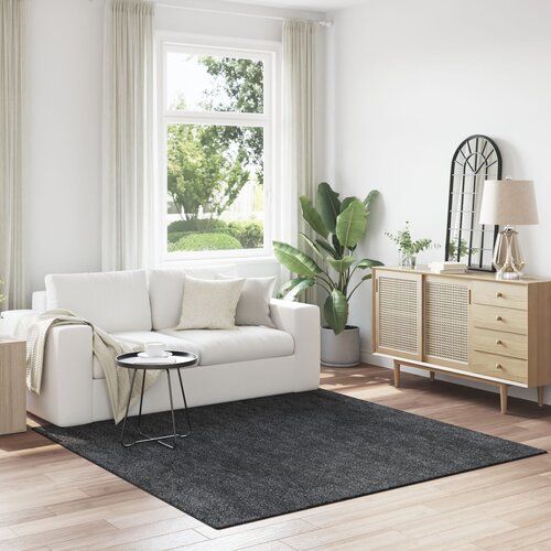 vidaXL Tepih Tamno sivi Poliester 200 x 200 cm Tepih za područje Cijene