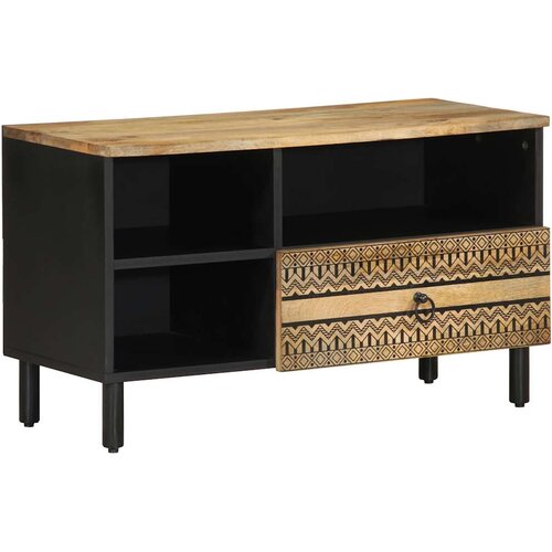 vidaXL TV ormarić crni 80x33,5x46 cm Puno grubo drvo Mango Cijene