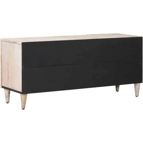  ormar s ladicama Bijelo 105 x 33 5 x 46 cm Čvrsto drvo manga - Bijelo Slike