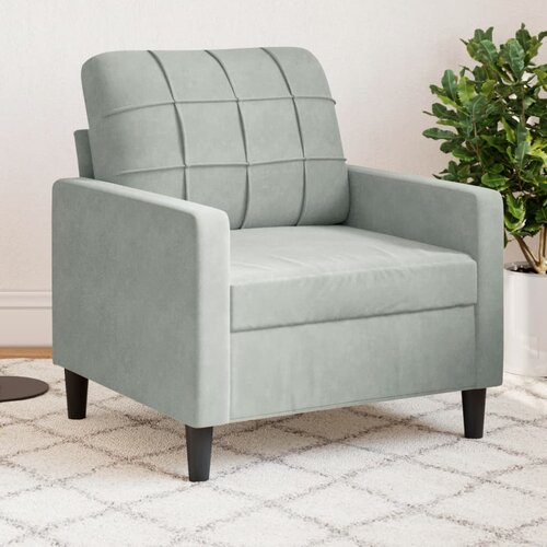 vidaXL Fotelj svetlo siv 60 cm žamet Cene
