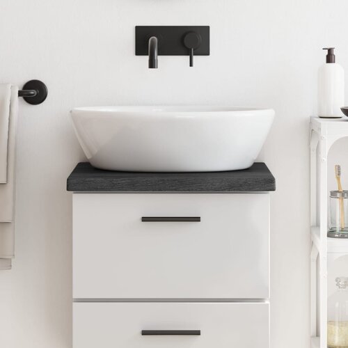 VidaXL Kopalni&amp;scaron;ki pult temno siv 40x40x(2-4) cm obdelan trden les Slike