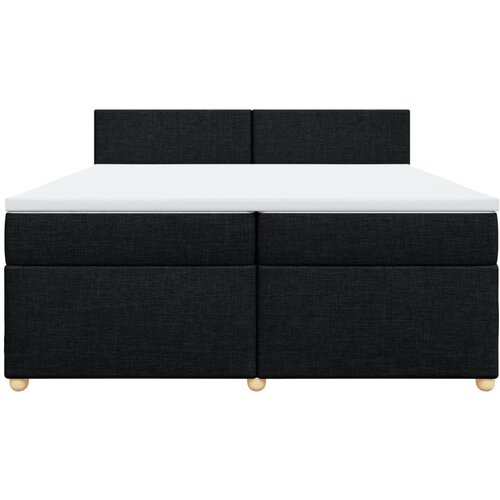  Krevet s oprugama i madracem crni 200x200 cm od tkanine Slike