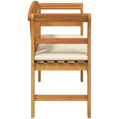  Klupa s ružama s jastukom Krem bijela 114 x 46 x 82,5 cm Slike