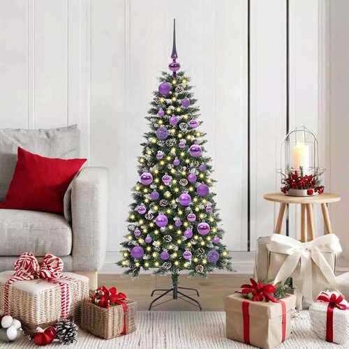 vidaXL Umestno božično drevo med 150 LED Zelena 50 x 50 x 120 cm Cene