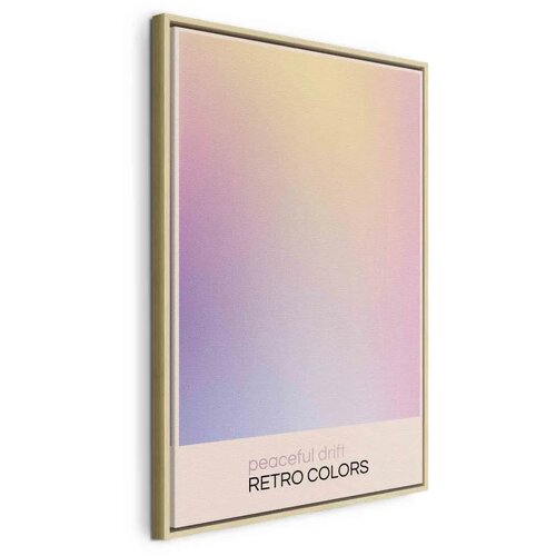  Slika - Peaceful Drift - Delicate Pastel Shades Creating a Harmonious Whole 40x60 U prirodnom drvenom okviru Cene
