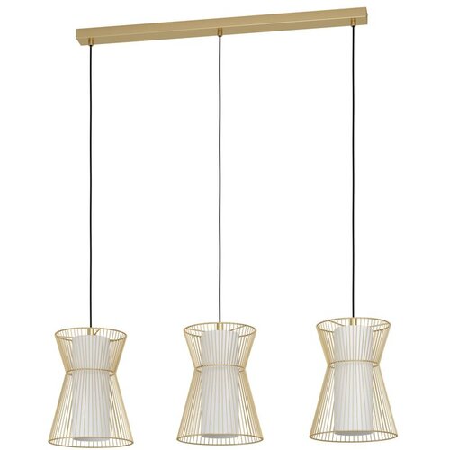 Eglo Viseća lampa MASETA 3xE27 93 cm zlatna/opal staklo 99636 Slike