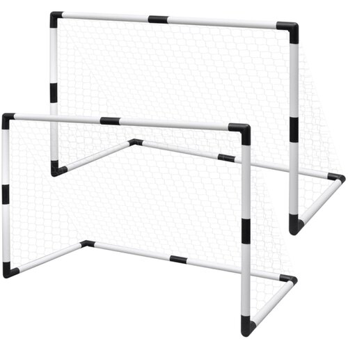 vidaXL Otroški Mini Gol za Nogomet z Mrežo 2 kosa 91,5 x 48 x 61 cm, (20608771) Cene