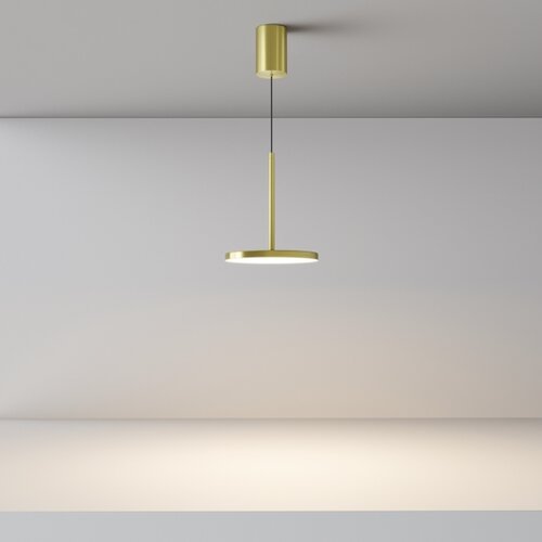 MAYTONI P076PL-L12W3K-BS - led luster na sajli plato LED/12W/230V 3000K zlatna Slike