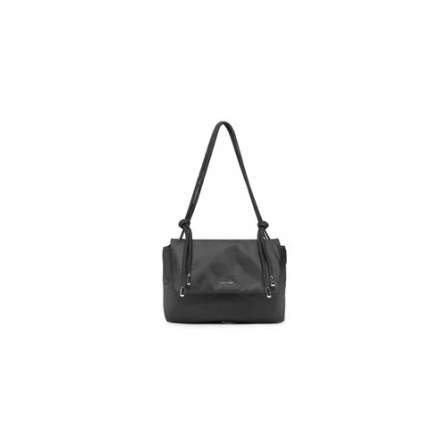 Calvin Klein Ročna torba Roped Shoulder Bag Nylon K60K609407 Črna