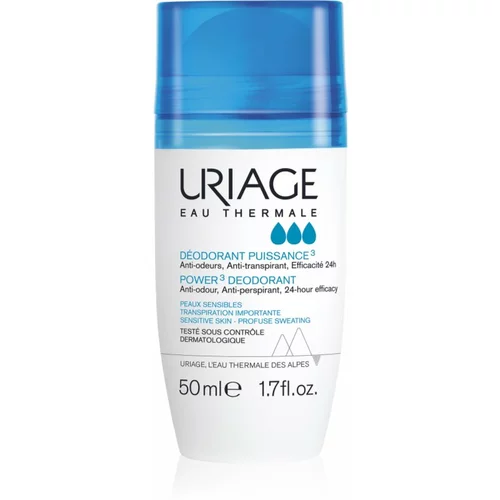Uriage Hygiène Power3 Deodorant dezodorans roll-on protiv bijelih i žutih mrlja 50 ml
