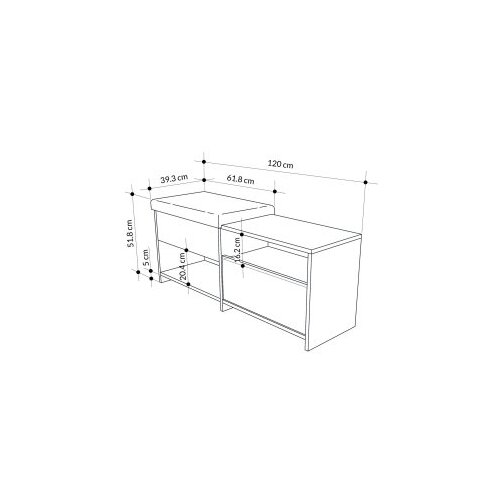 Hanah home Stalak za cipele Filux, 120,3x51x40,5 cm, Antracit Slike