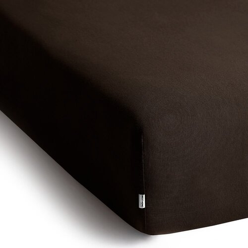 DecoKing Rjava elastična rjuha Amber Collection, 100-120 x 200 cm Slike