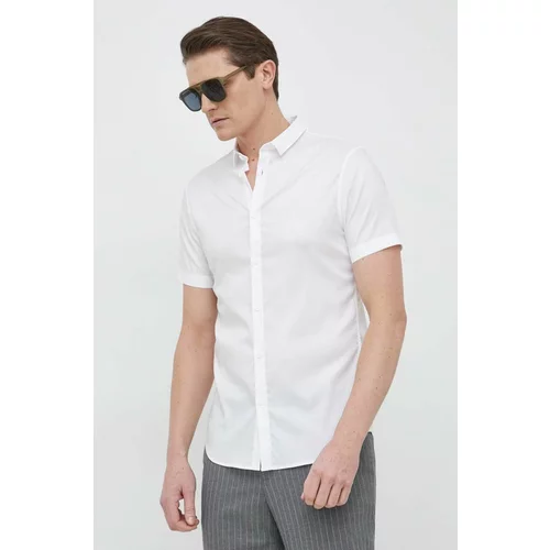 Armani Exchange Košulja za muškarce, boja: bijela, regular, s klasičnim ovratnikom