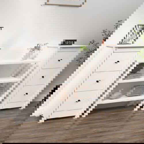 vidaXL Komode 2 kom bijela 40x35x80 cm od masivne borovine Cijene