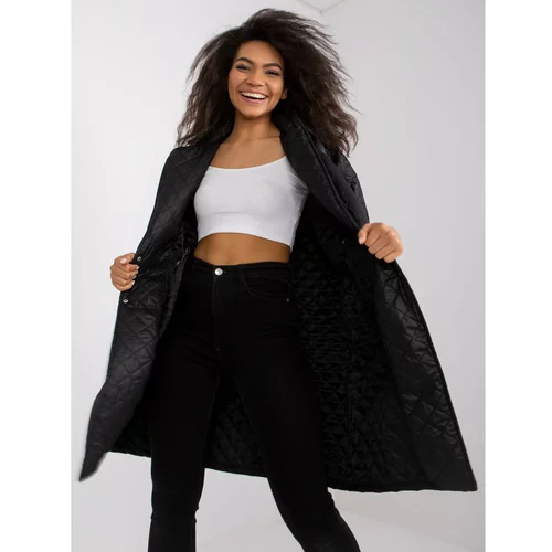 Fashion Hunters Black quilted coat from Sofia