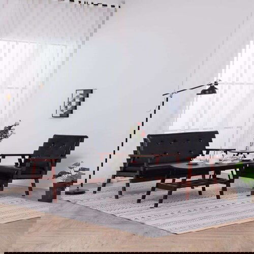 vidaXL 2-dijelni set sofa od umjetne kože crni Cijene