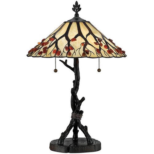  Quoizel QZ-WHISPERING-TL-VB - Stona lampa Tiffany WHISPERING 2xE27/60W/230V Cene