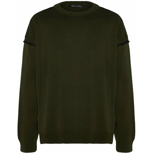 Trendyol Sweater - Khaki - Oversize Slike