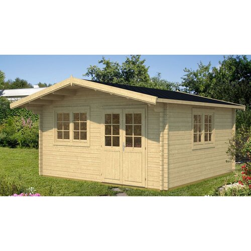 Male kuće Drvena vrtna kuća ENZO D 500 &amp;times; 500 cm sa &amp;scaron;indrom Slike