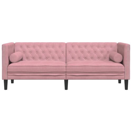  Trosjed Chesterfield s jastučićima ružičasti bar&amp;scaron;unasti Slike
