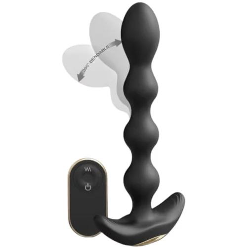 Dorcel Flexi Balls - brezžični, radijsko vodeni analni vibrator (črn)