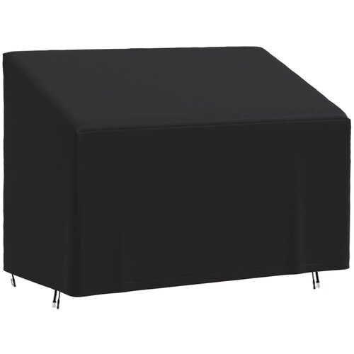 VidaXL Prevleka za dvosedežno klop črna 134x70x65/94 cm 420D oxford Slike