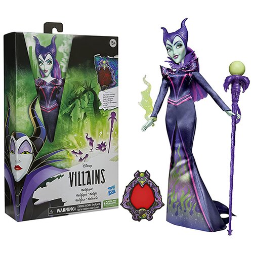  Disney Villains Maleficent Manekenska lutka s snemljivimi dodatki in obleko, Vijoli?na, (21552582) Cene