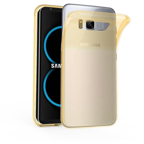 Cadorabo Case, združljiv s Samsungom v prozornem zlatu - za&amp;scaron;čitni pokrov, narejen iz fleksibilnega silikona TPU, (20588226) Slike