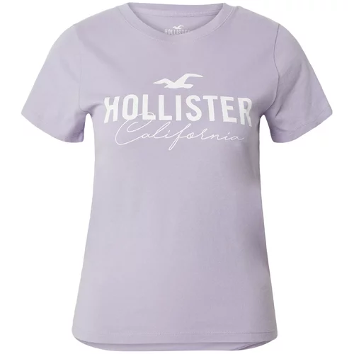 Hollister Majica svijetloljubičasta / bijela