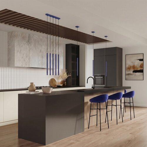 Sollux SL.2125 - Luster na sajli PASTELO 1xG9/8W/230V plava Slike
