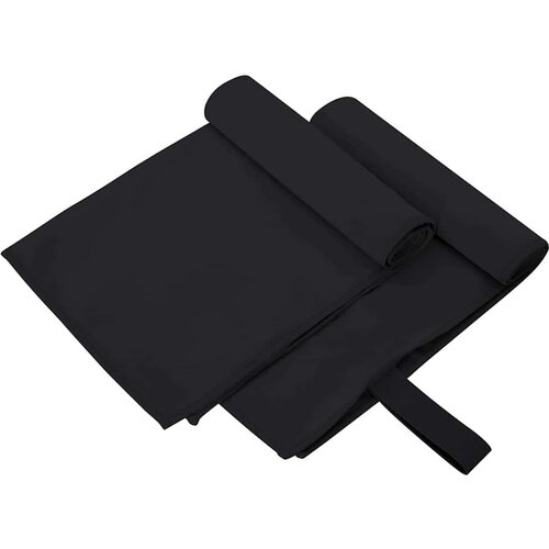 vidaXL Športne brisače 2 pcs Črna 50 x 30 cm Poliester in poliamid Cene