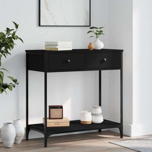  Konzolni stol crni 75 x 34 5 x 75 cm od konstruiranog drva Cijene