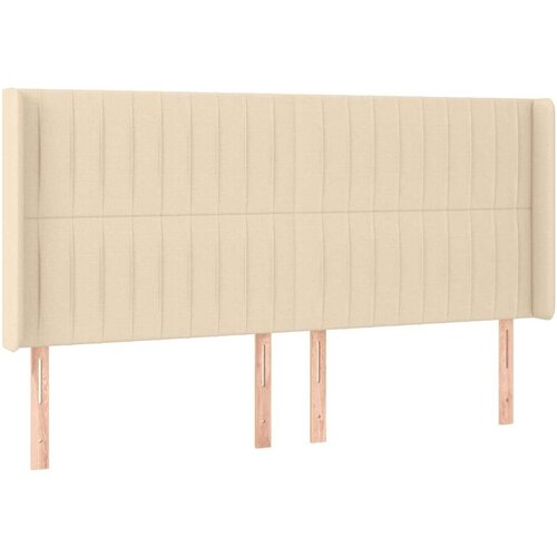  Krevet box spring s madracem LED krem 200x200 cm od tkanine Slike