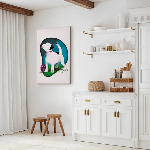  Slika - Dog and Ball (1 Part) Vertical 40x60 Premium Print Slike