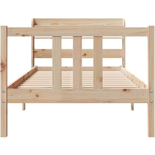 VidaXL Okvir kreveta s uzglavljem 75x190 cm od borovine Slike