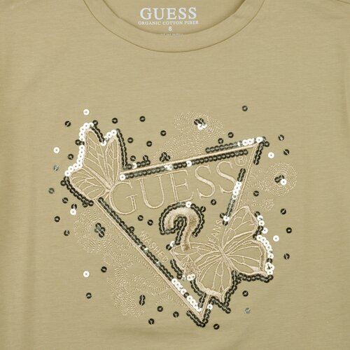 Guess Majice s kratkimi rokavi MIDI SS T Kaki Slike