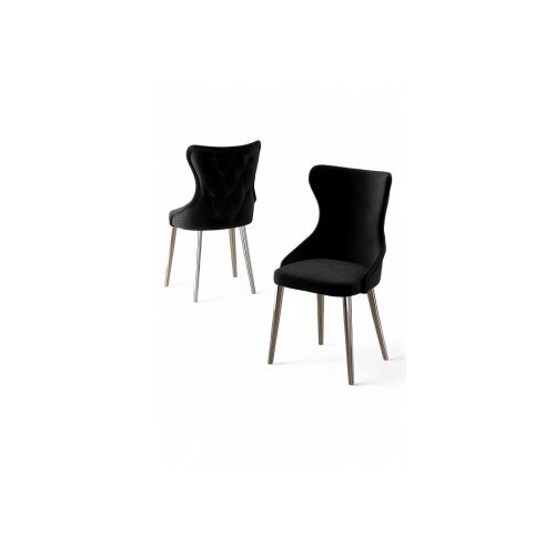 Hanah home set stolica (6 komada) alpa black chrome Cene