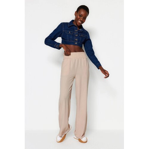 TRENDYOLMILLA ženske pantalone TWOSS22PL00024, taupe-bež Cene