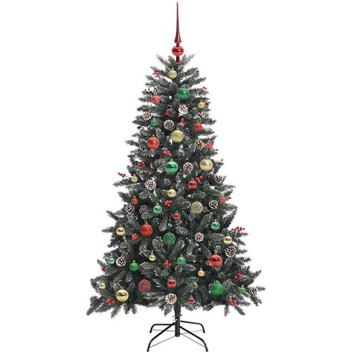 VidaXL Umjetno božićno drvce s stalakom Zelena 83.5 x 83.5 x 150 cm Slike