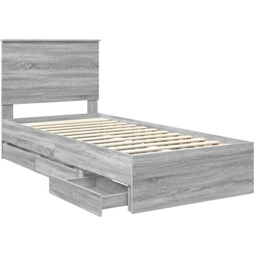 Okvir za krevet Siva Sonoma 90 x 190 cm Inženjersko Drvo - Sivi hrast sonoma 90 x 200 cm Slike